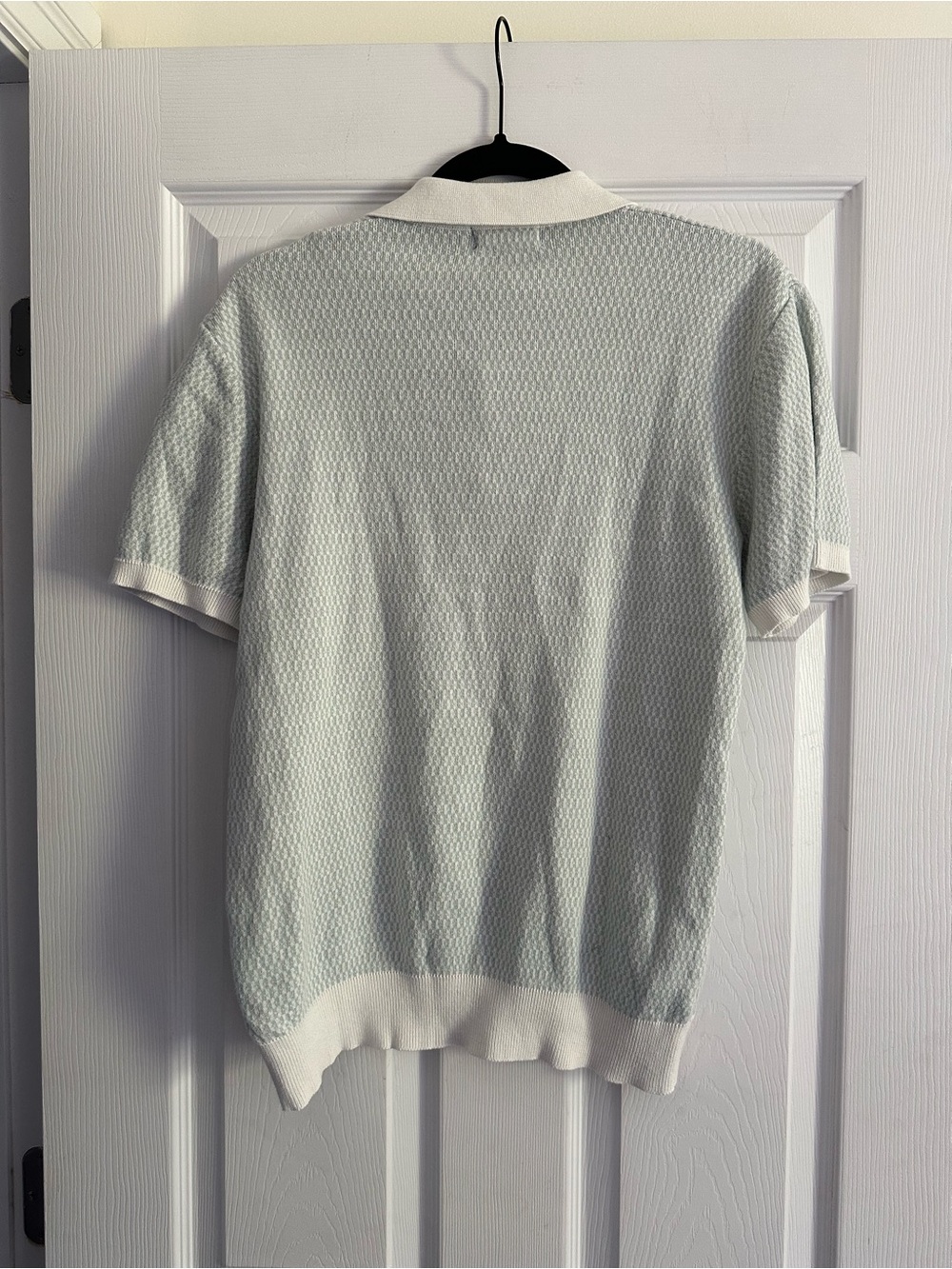 Size S Lloyd & Jefferson Men’s Vintage Retro Textured Knit Polo Shirt - Picture 4 of 7